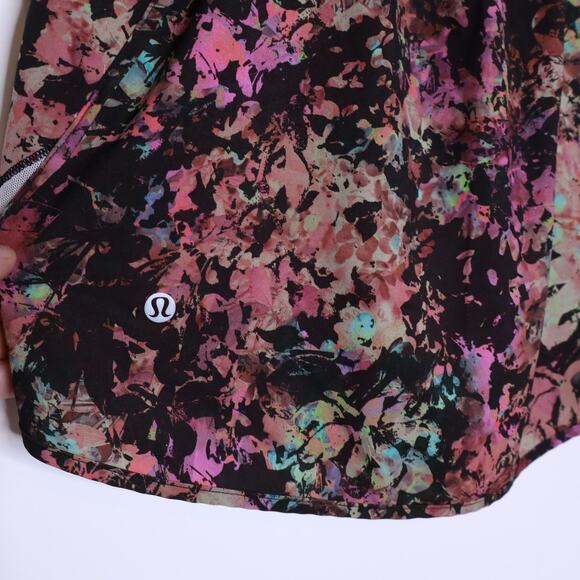 LULULEMON Hotty Hot High-Rise Skirt Stencil Blossom Red Sheer Blue Women's 6 - Picture 8 of 10